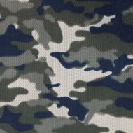 Camouflage Print Dimple Mesh Navy