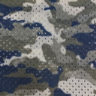 Camouflage Print Football Mesh Navy