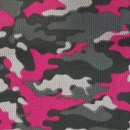 Camouflage Print Dimple Mesh Fuchsia