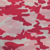 Camouflage Print Dimple Mesh Pink