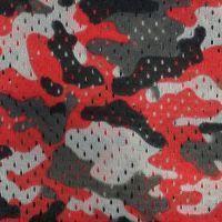 Camouflage Print Football Mesh Red
