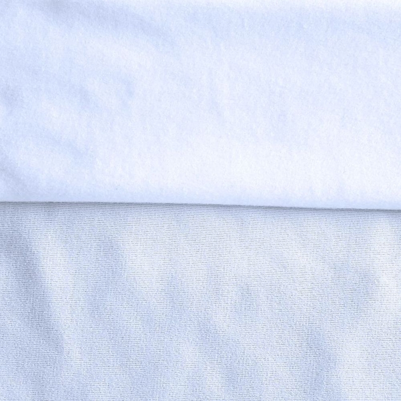 Fleece Polyester Cotton-White