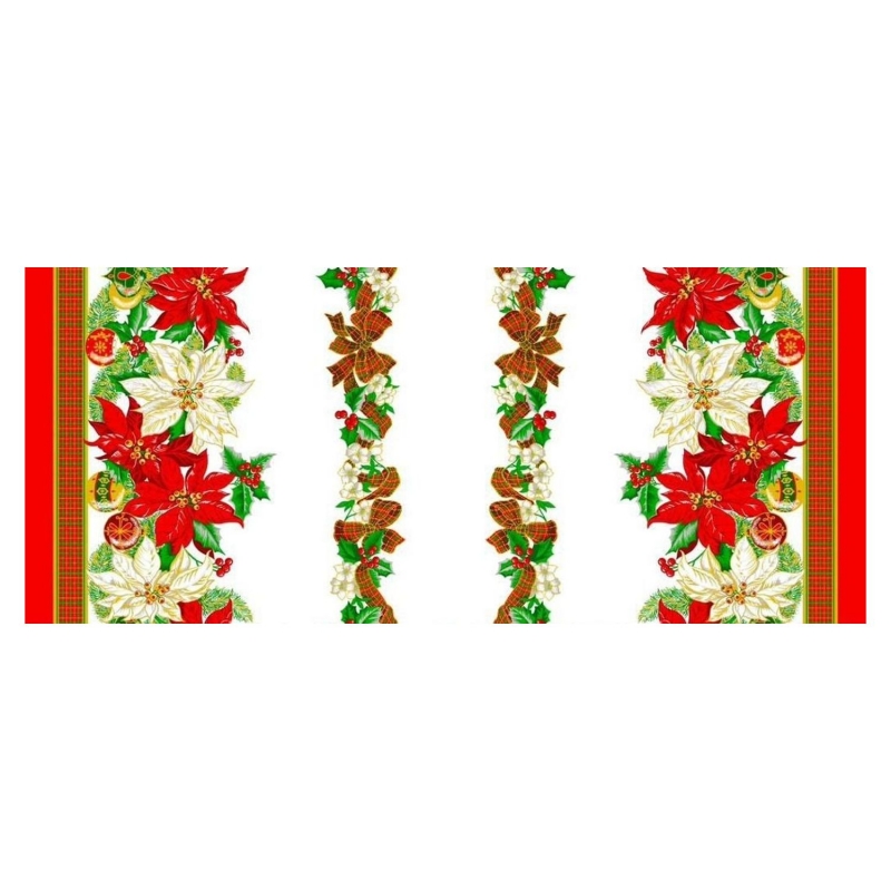 Poly Poplin Christmas Tablecloths Fabric Style# 1008