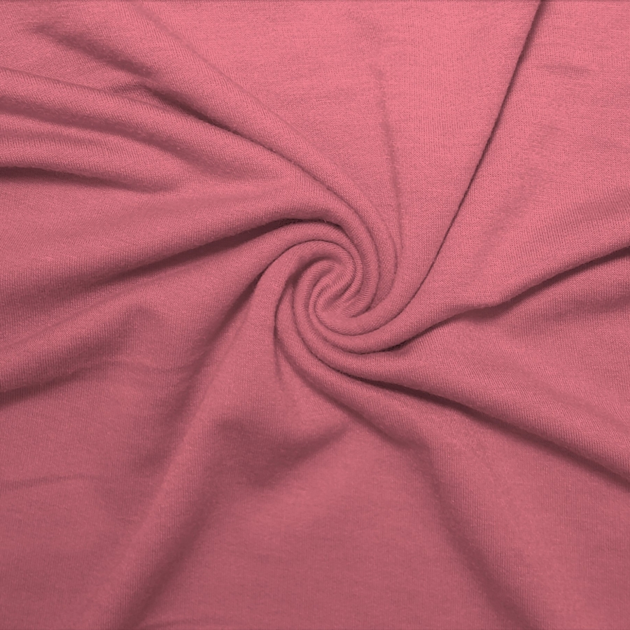 French Terry Polyester Rayon Spandex Dark Mauve - Click Image to Close