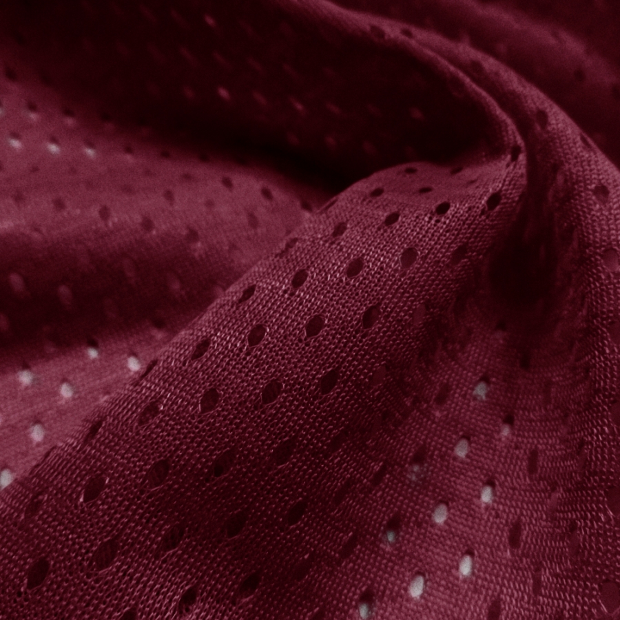 Athletic Football Mesh Burgundy - Click Image to Close