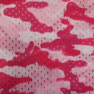 Camouflage Print Football Mesh Pink