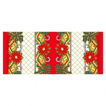 Poly Poplin Christmas Tablecloths Fabric Style# 10016
