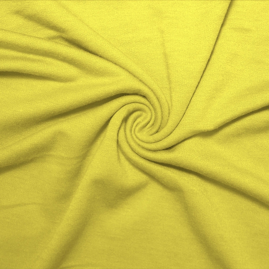 French Terry Polyester Rayon Spandex Yellow - Click Image to Close