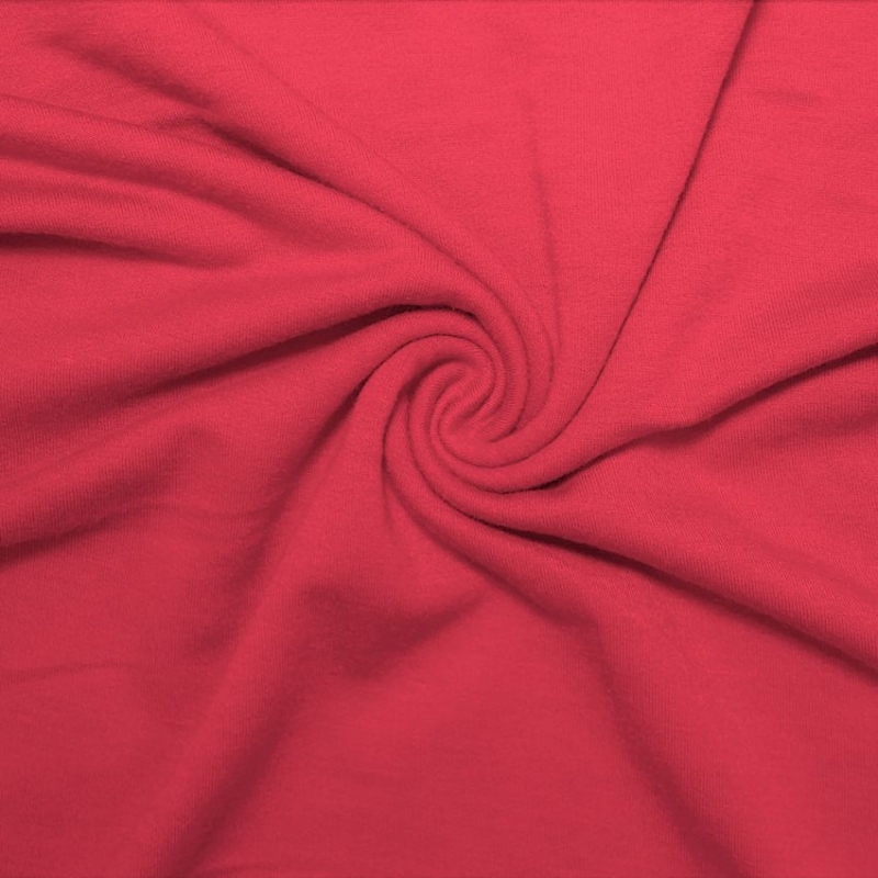 French Terry Polyester Rayon Spandex Coral