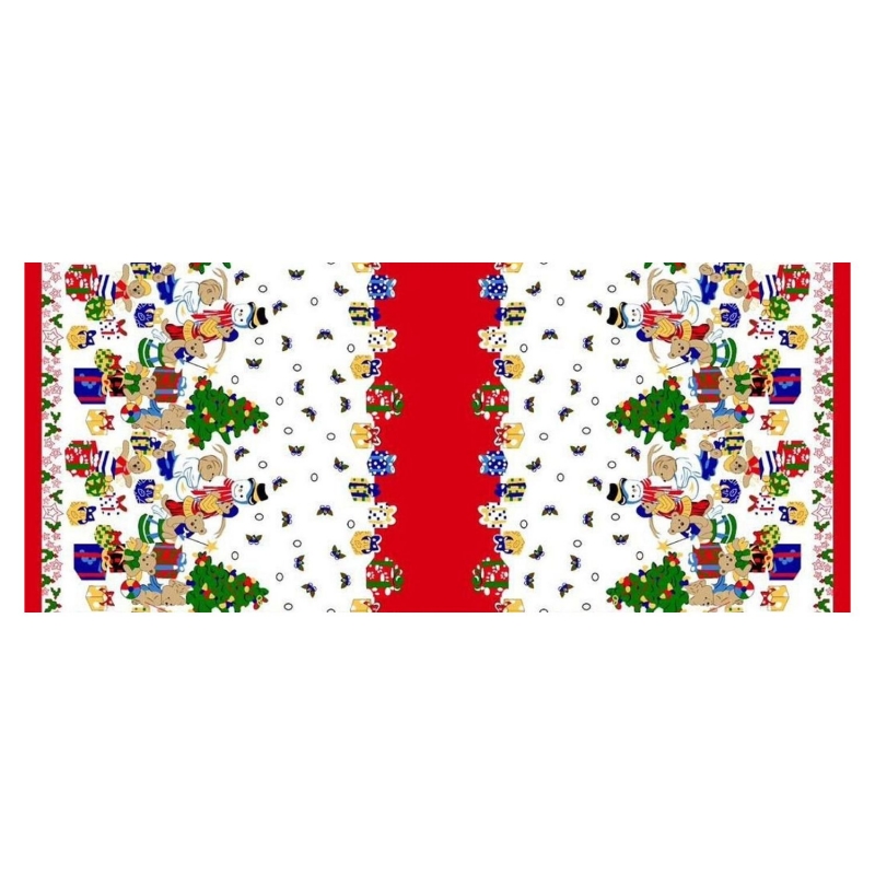 Poly Poplin Christmas Tablecloths Fabric Style# 10012