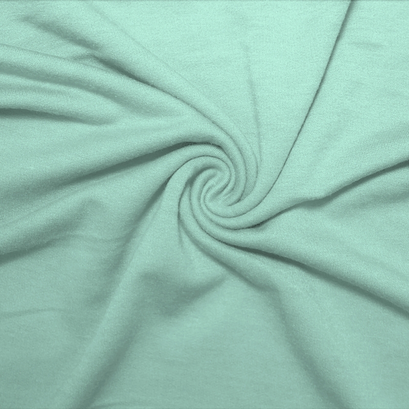 French Terry Polyester Rayon Spandex Seafoam Pale