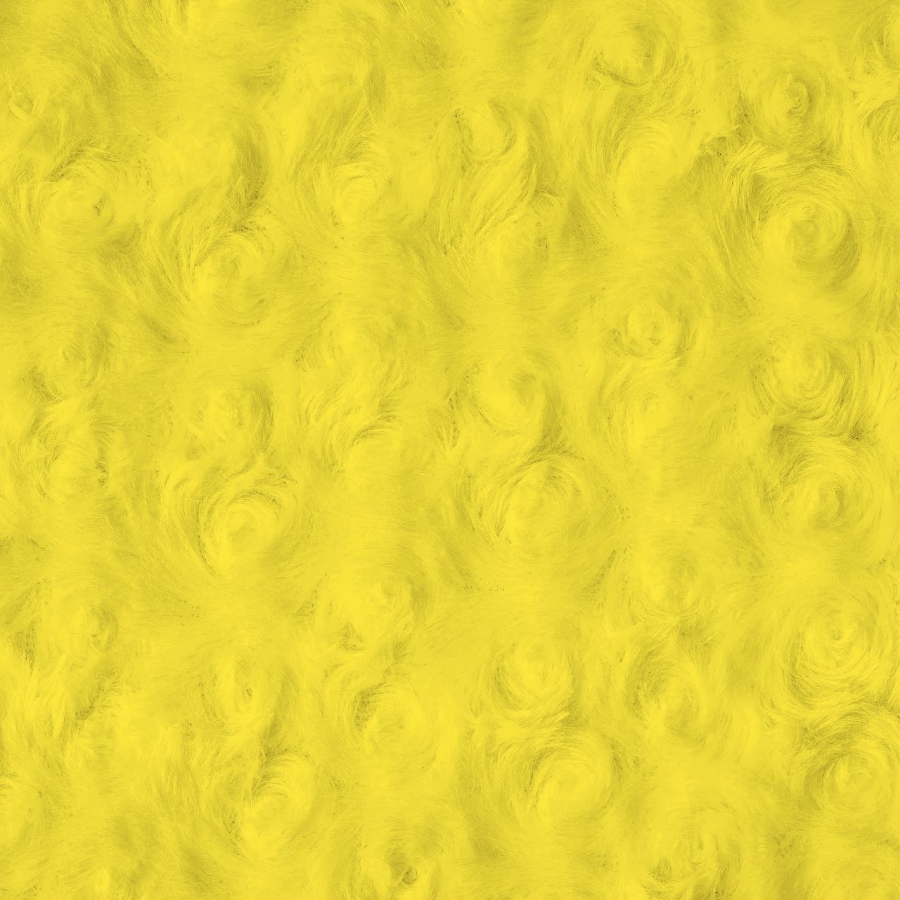 Minky Rosebud Cuddle Yellow - Click Image to Close