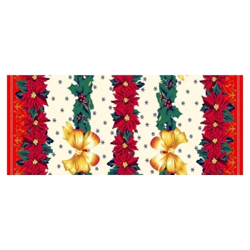 Poly Poplin Christmas Tablecloths Fabric Style# 10020