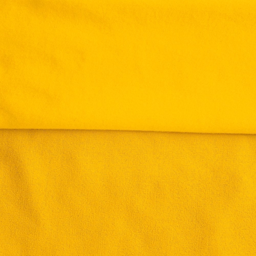 Fleece Polyester Cotton-Gold - Click Image to Close