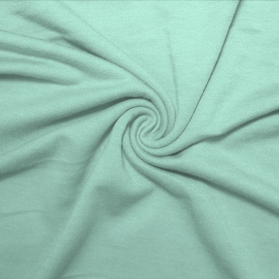 French Terry Polyester Rayon Spandex Seafoam Pale - Click Image to Close