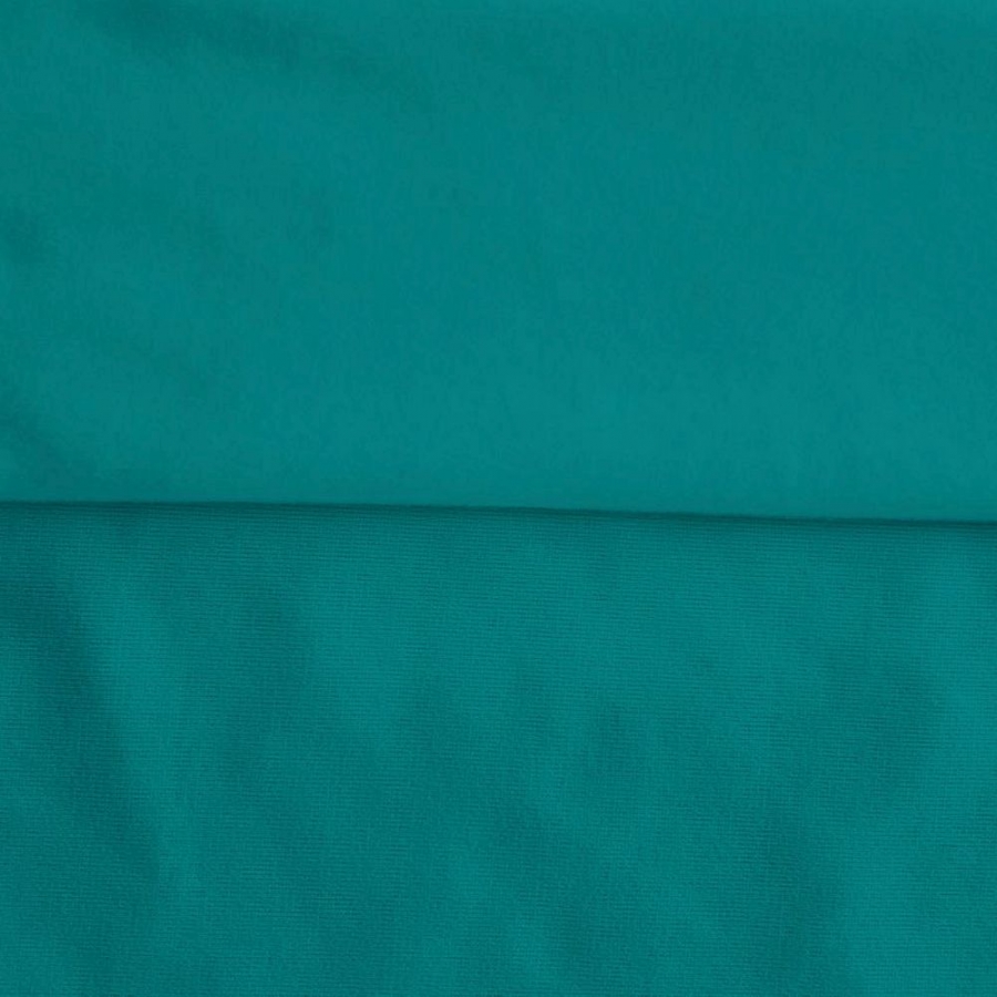 Fleece Polyester Cotton-Teal - Click Image to Close