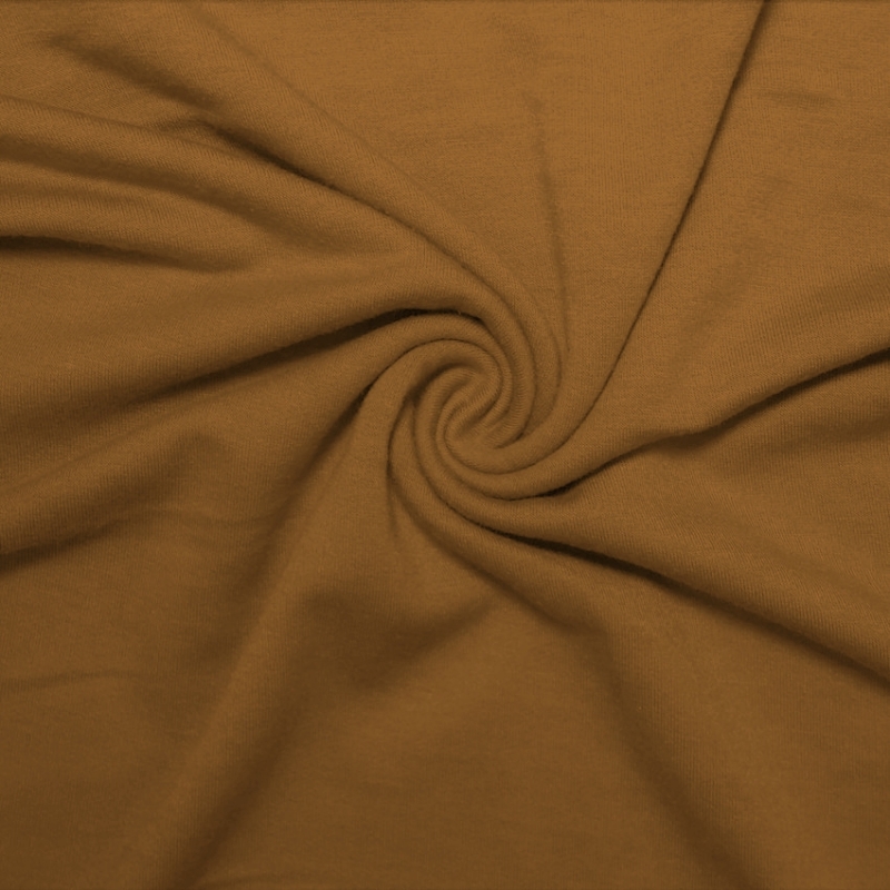 French Terry Cotton Spandex-Khaki