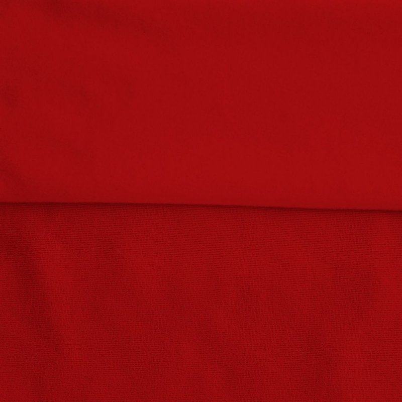 Fleece Polyester Cotton-Red