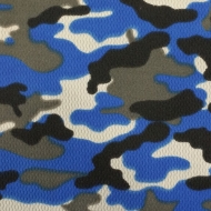 Camouflage Print Dimple Mesh Royal