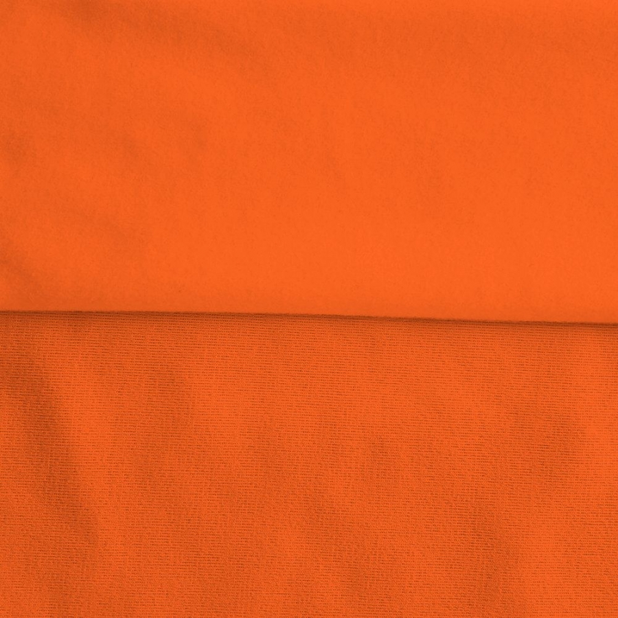 Fleece Polyester Cotton-Orange - Click Image to Close