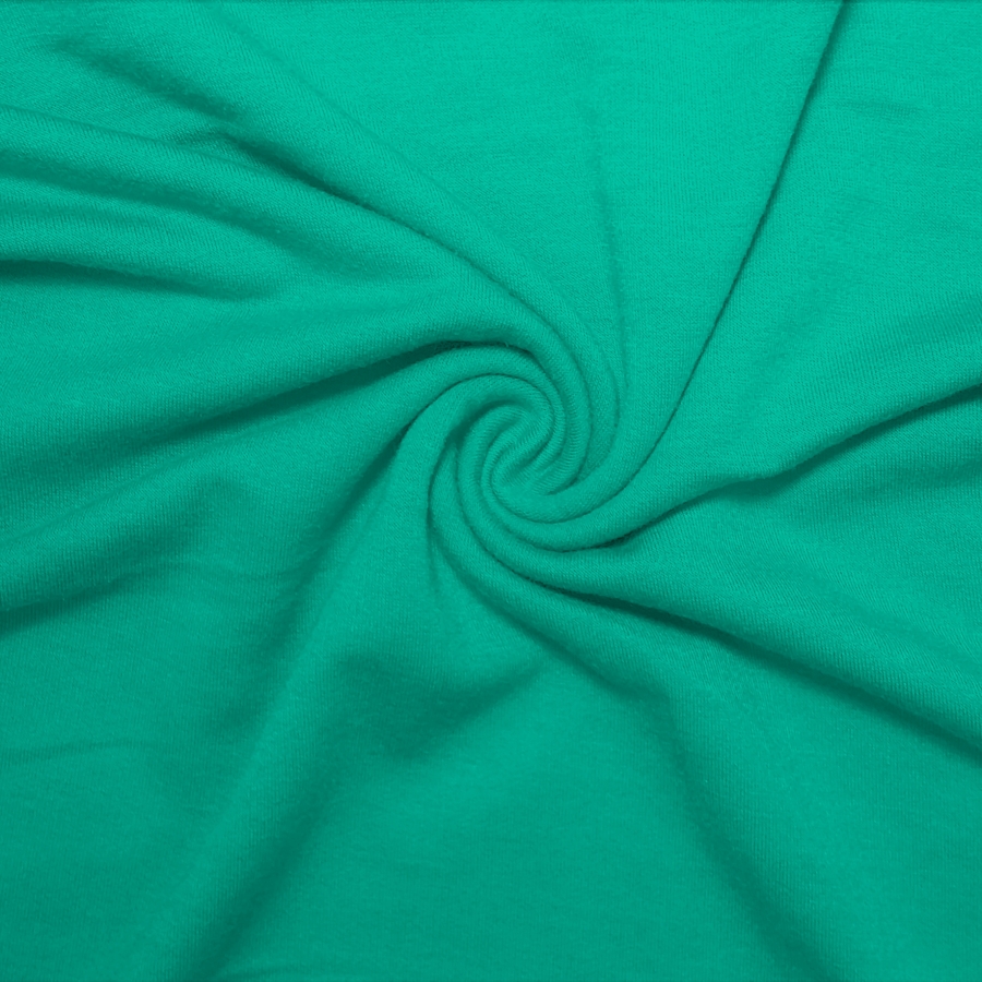 French Terry Polyester Rayon Spandex Aqua - Click Image to Close