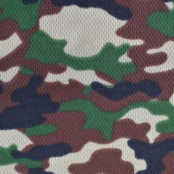 Camouflage Print Dimple Mesh Brown