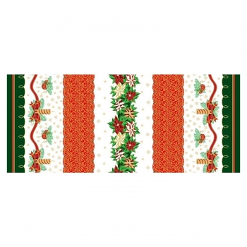 Poly Poplin Christmas Tablecloths Fabric Style# 10022