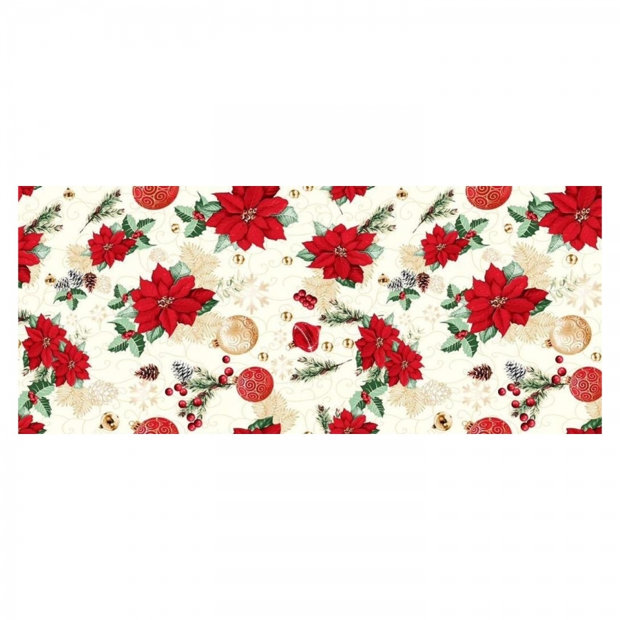 Poly Poplin Christmas Tablecloths Fabric Style# 1002 - Click Image to Close