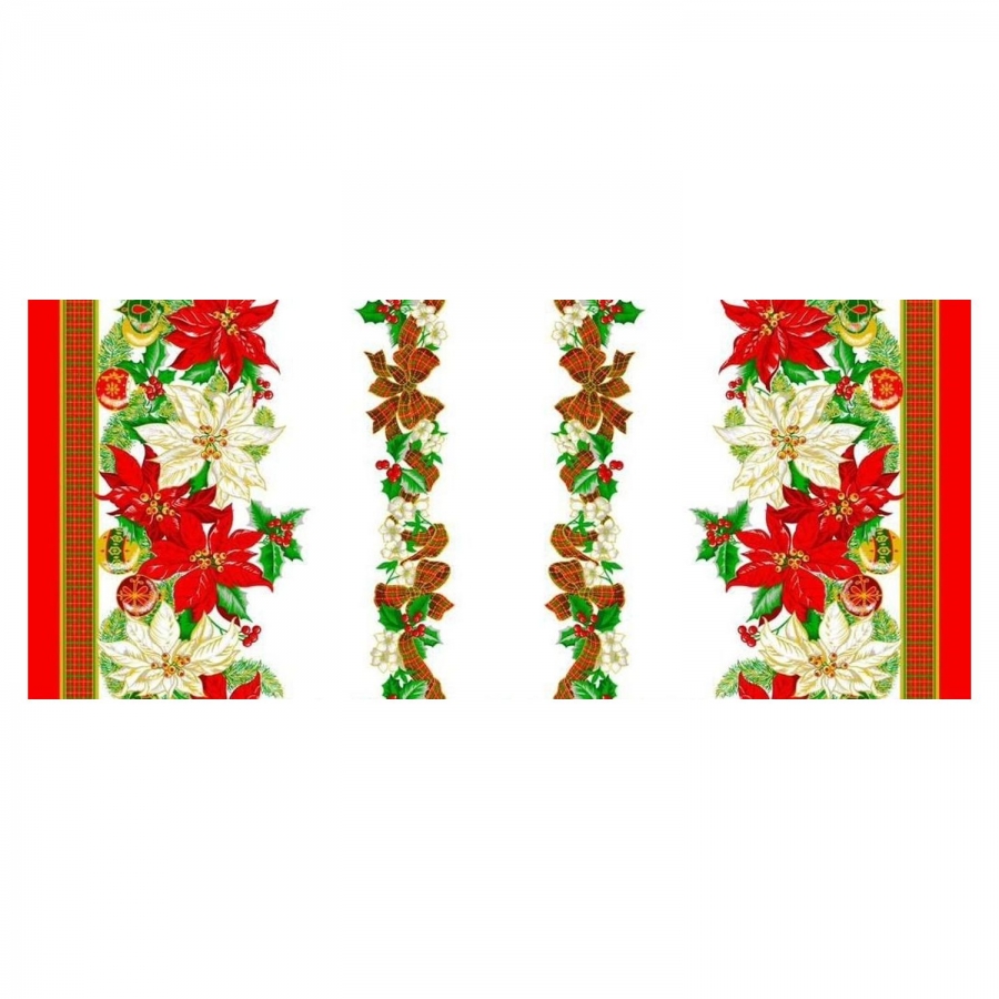 Poly Poplin Christmas Tablecloths Fabric Style# 1008 - Click Image to Close