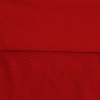 Fleece Polyester Cotton-Red