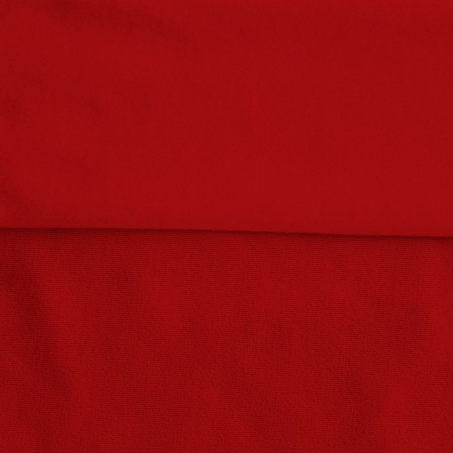 Fleece Polyester Cotton-Red - Click Image to Close