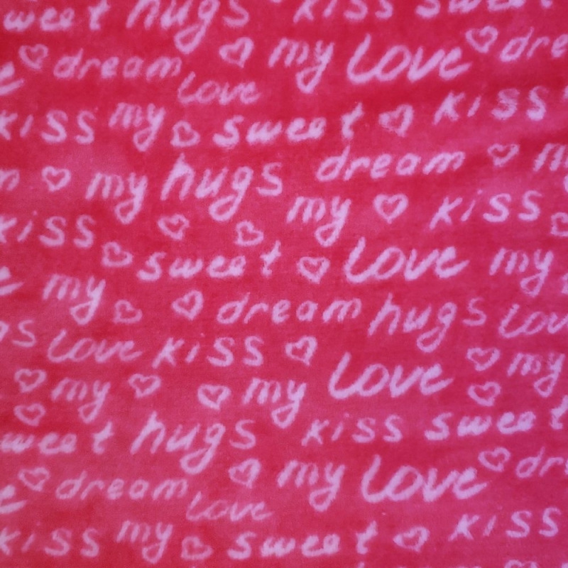 Love Cuddle Fleece Print