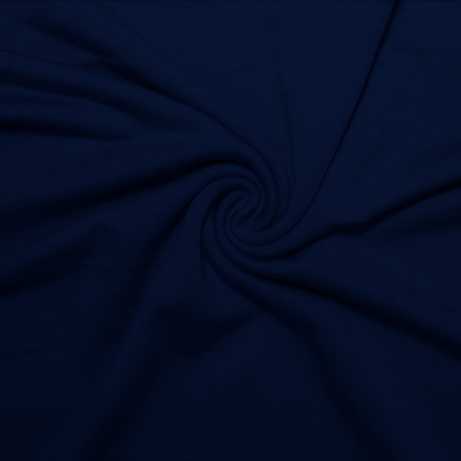 French Terry Polyester Rayon Spandex Navy - Click Image to Close