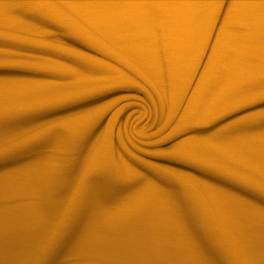 French Terry Cotton Spandex-Mustard - Click Image to Close