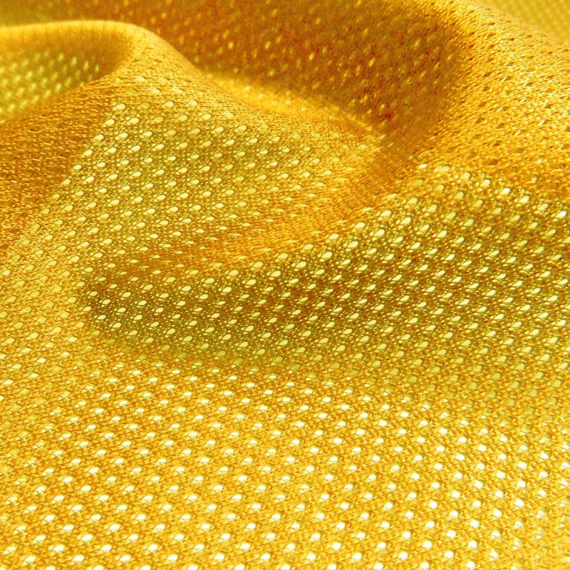 Neon Yellow Flat Back Dimple Mesh Fabric - Athletic Sports Mesh