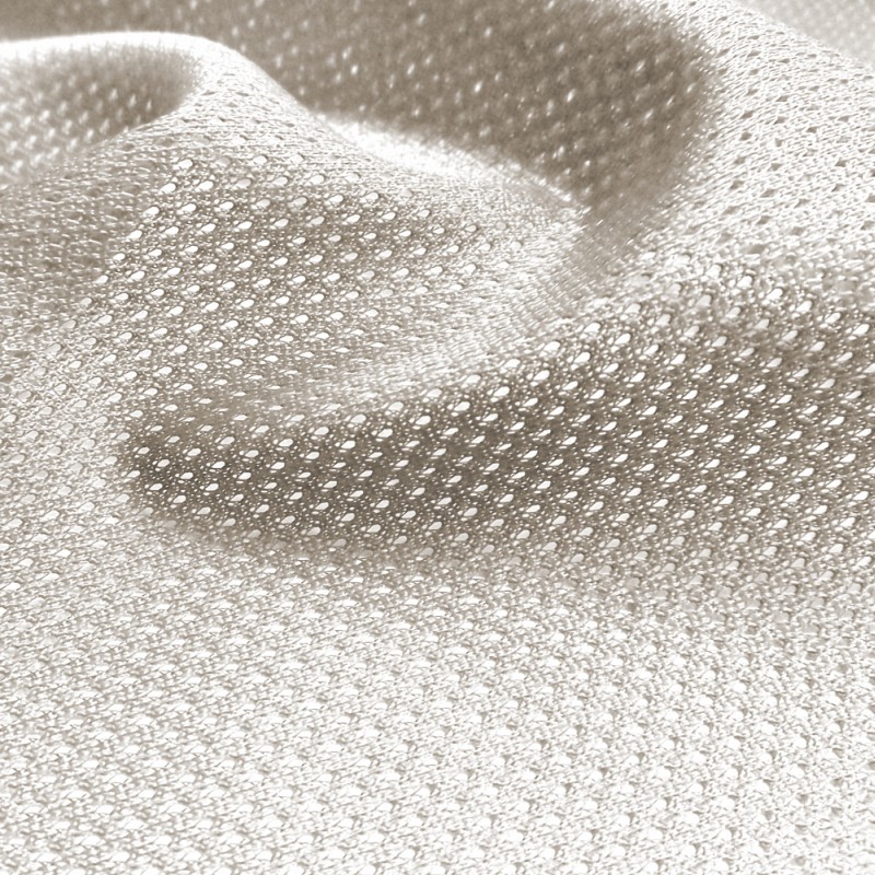 White Heavyweight Athletic Wear Dimple Mesh Fabric  