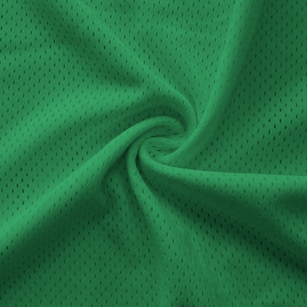 Green #09 Athletic Sports Mesh Knit 100% Polyester Apparel Fabric Craft  Costume Sports Jersey 58-60 Wide By The Yard