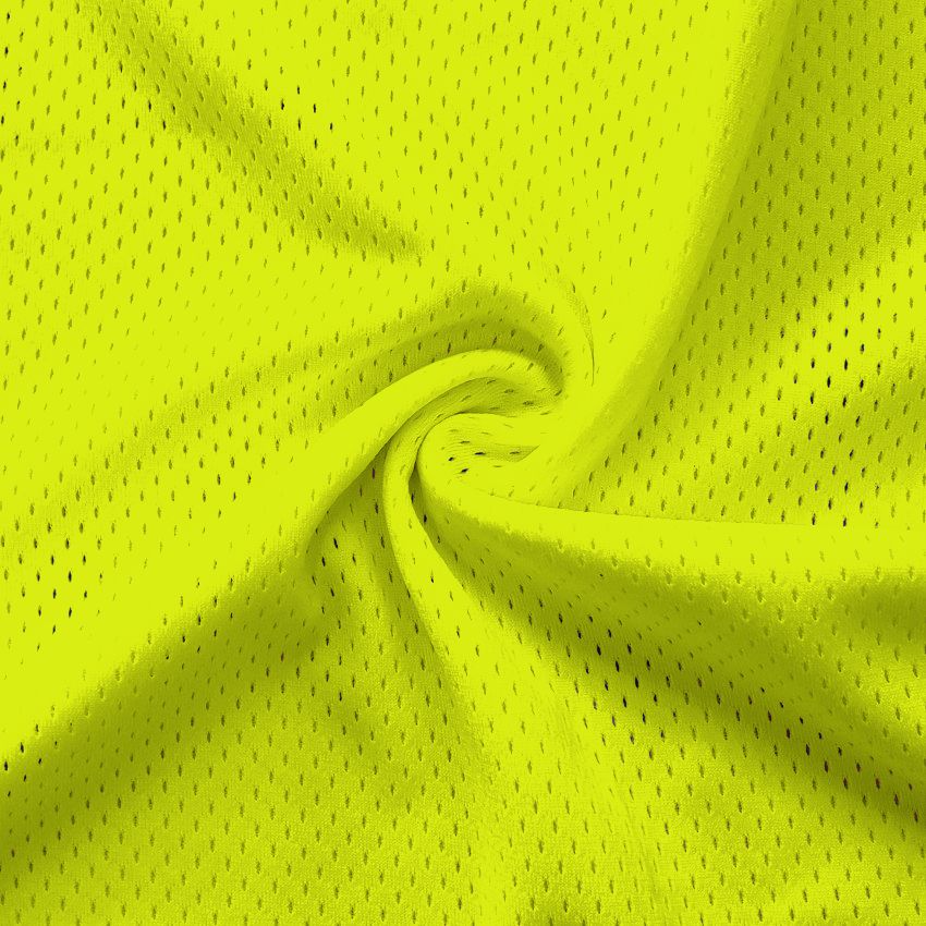 Neon Green Football Mesh Jersey Fabric - Athletic Sports Mesh Fabrics