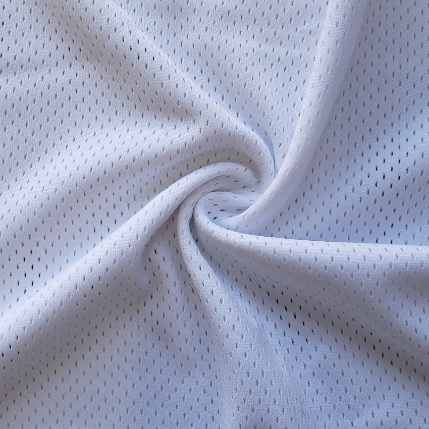 White Heavyweight Athletic Wear Dimple Mesh Fabric by The Yard (1 Yard)
