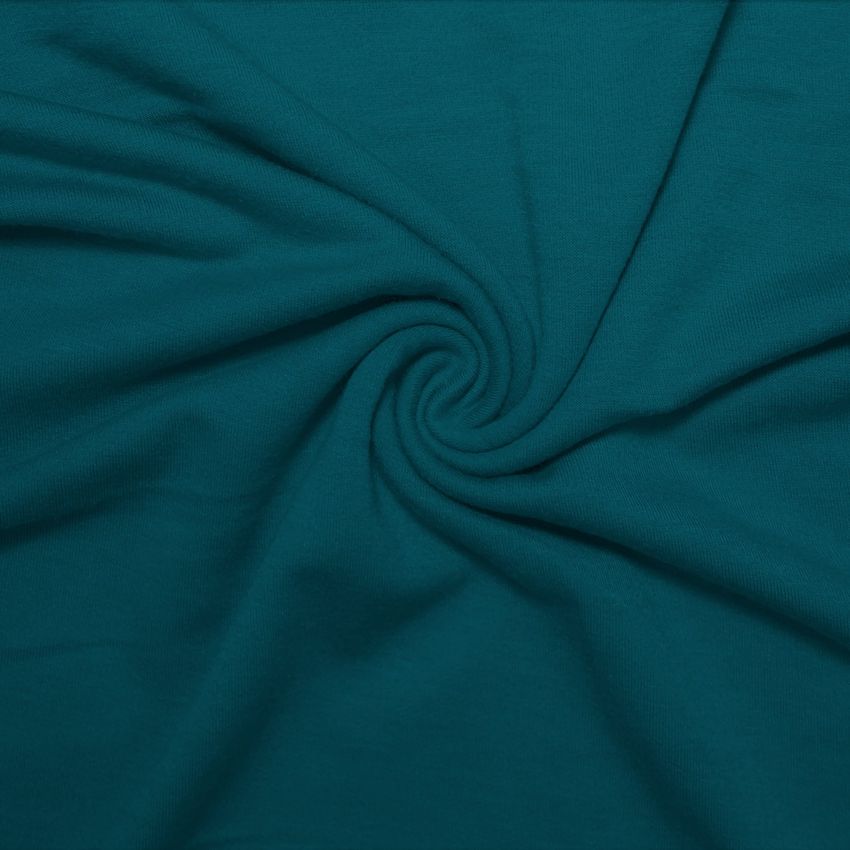 French Terry Polyester Rayon Spandex Teal - Click Image to Close