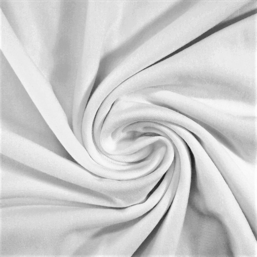 Rayon Modal Spandex White - Click Image to Close