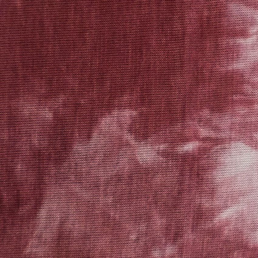 Rayon Spandex Tie Dye Burgundy - Click Image to Close