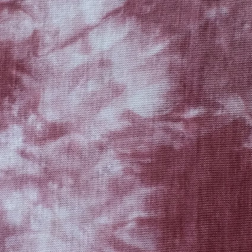 Rayon Spandex Tie Dye Mauve - Click Image to Close